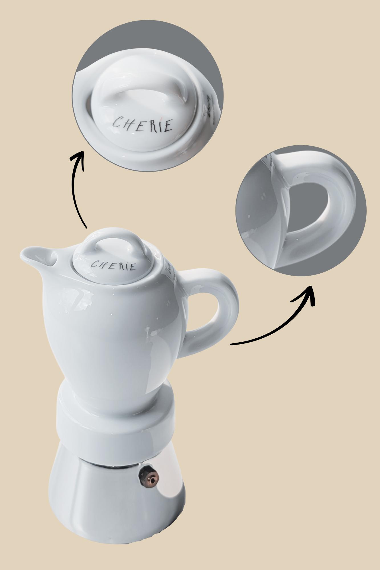 ANCAP CHERIE 2 Tassen Espressokocher mit 250 g Caffé New York Mokka NY1000