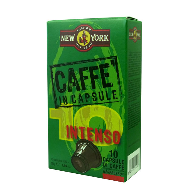 Caffé New York Kapseln Intenso Nespressokompatibel 30% Arabica, 70% Robusta