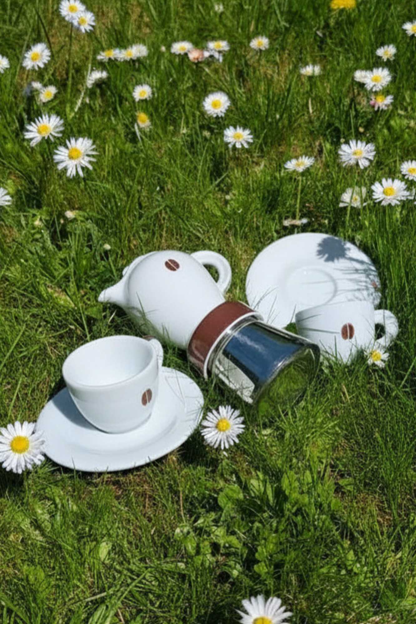 "Chicco" Set - Espressokocher Cherie mit Tassen 